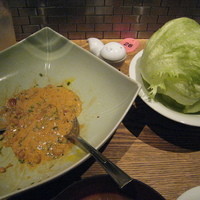 やさい家めい 表参道ヒルズ本家 - レタス納豆と８種の薬味