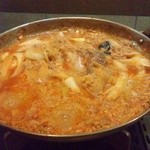 友食人酒 - アンコウ鍋(どぶ汁仕立て)