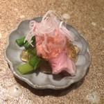 荒木町 きんつぎ - ロゼ色豚の自家製ロースハムが最高に美味しかった。