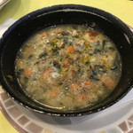 Saizeriya - レンズ豆と小麦のミネストローネ
