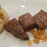 天ぷら鉄板料理 天旬 - あいち牛のミスジ