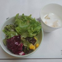 万平ホテル メインダイニングルーム - サラダとヨーグルト