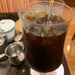 和蘭豆 - 厚切りトーストセット620円のアイスコーヒー