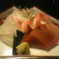露庵 菊乃井 木屋町店 - 向付（鯛、鮪、岩海苔）