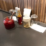 欧風カリーＭ - 福神漬け、大根の漬け物、ハバネロソース、スパイス