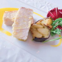 Ristorante Crocifisso - メカジキの柑橘パン粉焼き、賀茂茄子のロースト