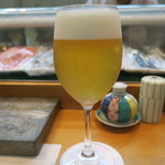 寿司栄 - 生ビール