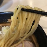 麺屋 誉 - 味噌らーめんの麺アップ