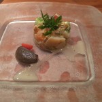 サーモン、ホタテ貝柱、アボカド