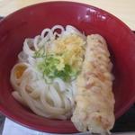 日の出製麺所 - 釜玉ちくわ天うどん