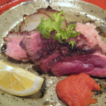 草喰 なかひがし - 1月シャラン産鴨の炭火焼き、人参コンフィ、辛味大根