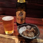 塩らー麺 本丸亭 - YEBISUビール × ピリ辛蒟蒻