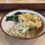 そばの神田 東一屋 - アサソバビンボー！  
      朝そば＋えびかき揚げ！