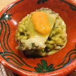 鮨処木はら - アワビの肝リゾット