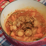 Bien - "小車渠（ちいさなほたてがひ）と蔬菜（あをもの）の蕃茄烹（あかなすじたて）"