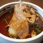 近江牛 毛利志満 - 石焼コース：三上（焼きしゃぶはポン酢で食べる）