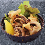 Fried squid soybean