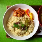 スプーンソング - 【エビとホタテのマラバール風カレー＆ベジプラオプレート 1,300円】ベジプラオプレート