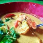 スプーンソング - 【エビとホタテのマラバール風カレー＆ベジプラオプレート 1,300円】エビ＆ホタテちゃん