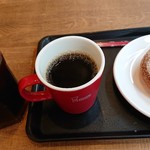 Misuta Donatsu - 2019/7月下旬。ブレンドコーヒー、アイスコーヒー、オールドファッション黒糖。