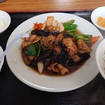 紅福楼 - 豚肉とナス炒め定食650円