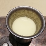 厨翠山   - とうもろこしの茶碗蒸し、2種のとうもろこし（花塩）