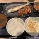 魚虎 - あゆの塩焼き＆唐揚げ定食