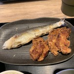 魚虎 - 鮎の塩焼き＆唐揚げ