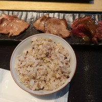 肉寿司 肉和食 KINTAN コレド室町 - 大盛り牛タン＆さがりステーキ御膳