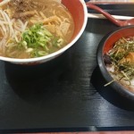 徳島ラーメン麺王 - 徳島ラーメン＋叉焼丼セット