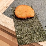 寿し ひでたか - 宗谷の帆立、磯部巻き