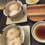 梅の花 - 蟹しゅうまい。豆腐しゅうまい。両方500円。