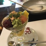 梅の花 - 豆乳ぱふぇ。デザート変更320円です。