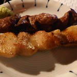 やきとん 元気 - 白いのがカシラ 茶色いのはハツ 