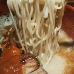 麺龍 炎の杜 - ストレートの極細麺