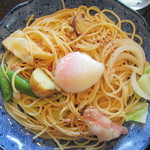 Goemon - イベリコ豚と春野菜づくしのよくばりスパゲッティー（醤油バター）