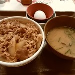 すき家 - 牛丼_並盛しじみ汁たまごセット