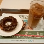 Mister Donut - ベリーチョコファッション＆ミスド アイスカフェオレ
