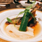 銀座ろくさん亭 - 煮物。鮎素麺。