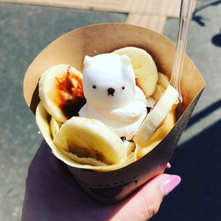 可愛い！しろくまマシュマロクレープ♡』by まねき伯爵 : しろくまの