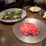 焼肉 大河 - ランプと雲丹