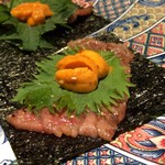 焼肉 大河 - ランプと雲丹