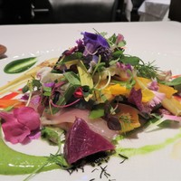 オーグードゥジュール メルヴェイユ 博多 - ガルグイユ サラダ 100種類以上の食材を使用した温かいサラダ これは素晴らしく美味しかったです♪