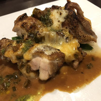 Sucre - 若鶏のこんがりチーズオーブン焼き   赤味噌ねぎクリームソース