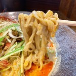 らー麺 あけどや - 夏の胡麻味噌2019 1000円
      〜有頭海老と夏野菜の胡麻味噌冷やし麺〜