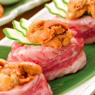 厳選!!鹿児島黒牛の『肉寿司』