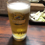 案山子の希 - ビール！このサイズのジョッキが最高