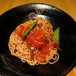 柴崎亭 - 夏野菜！濃厚トマトのナポリタン　タコさんウィンナーないやんヽ(｀Д´#)ﾉ