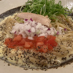 饗 くろ喜 - とうもろこしの冷やし和えそば（1,300円） 2019.7