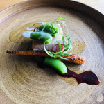 エル・バウ・デコラシオン - 淡路島産ポークロース。シルキーなおいしさ♡お野菜とのマリアージュが流石です。お野菜も植物ですから扱いはお手の物ですね！